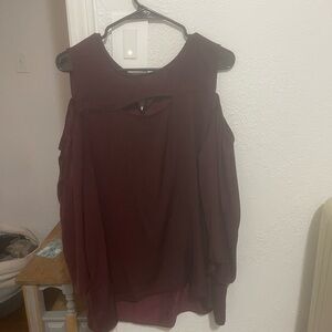 Elegant Burgundy Women's Top